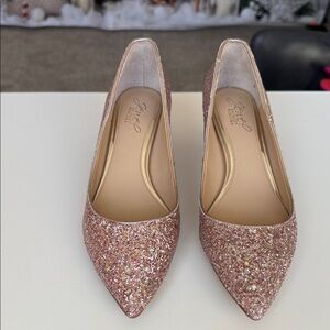 Badgley Mischka Sparkling Pink Heels